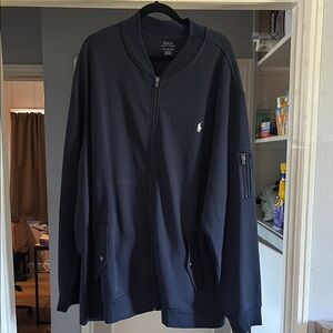 Polo by Ralph Lauren Men's Dark Blue Zip-Up Sweater